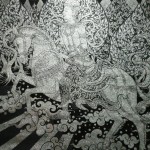 Name: มหาภิเนษกรมณ์  / Technique : acrylic on canvas / size: 140X150 Cm / Year: 2012