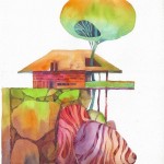 Name: Cliff House / Technique :Watercolor /size :45.5 x 55.5cm / Price : 235 usd.
