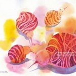Name : Kiwi family/ Technique :Watercolor /size :58x48cm /Price : 235 usd.