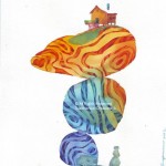 Name: On the rock s 01/ Technique :Watercolor /size :39 x 50cm /Price : 150 usd.