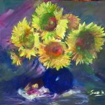 Art Name : flower 01/Technique : Oil on canvas /Size ; 50 x 60 cm./Price : 7,000 USD